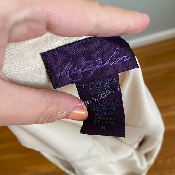 Vintage Metaphor 90s Pastel Yellow Pink Maxi Dress With Shawl Jacket 8 M - Picture 3 of 12